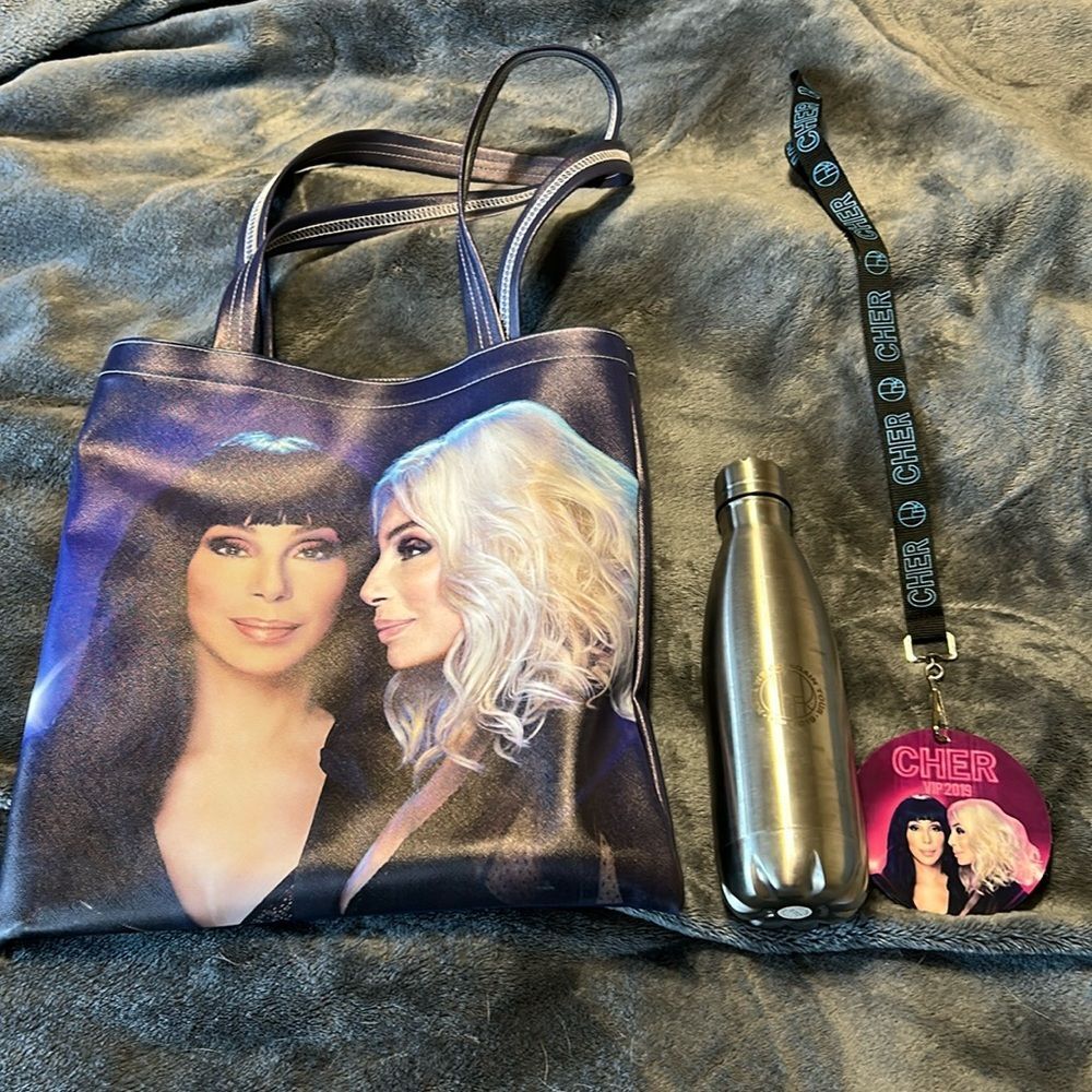 Cher VIP Tour Bag Purse Vintage Polyester Faux water bottle lanyard